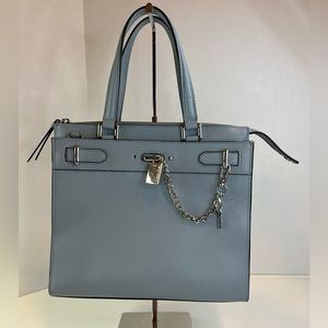 Calvin Klein Roxy Leather Tote with Detachable Crossbody Strap EUC